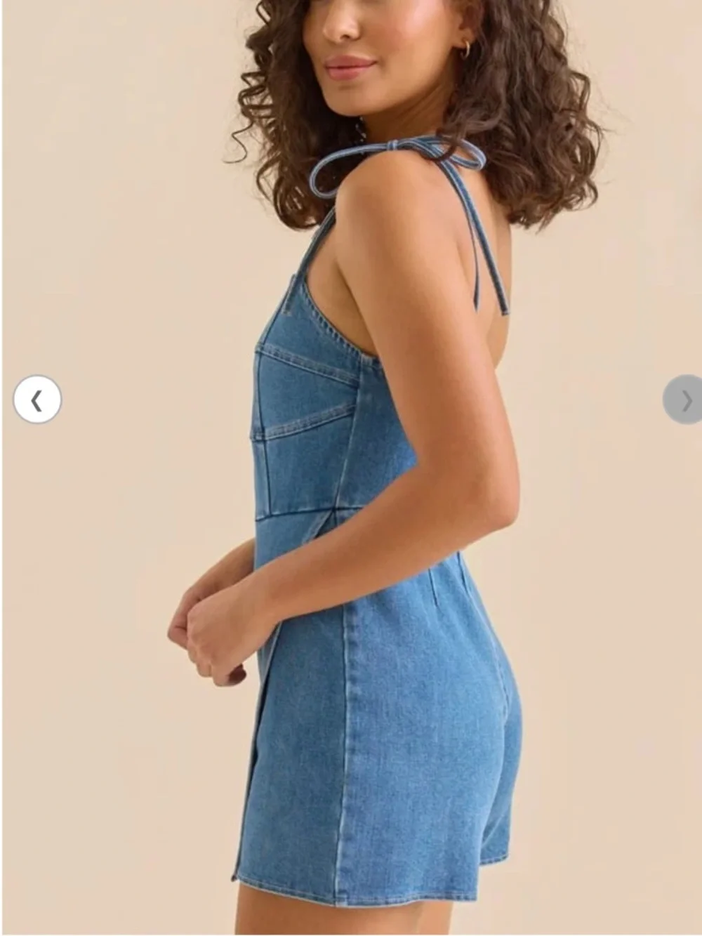 Altar’d State Payden Overlay Denim Romper - Picture 5 of 5